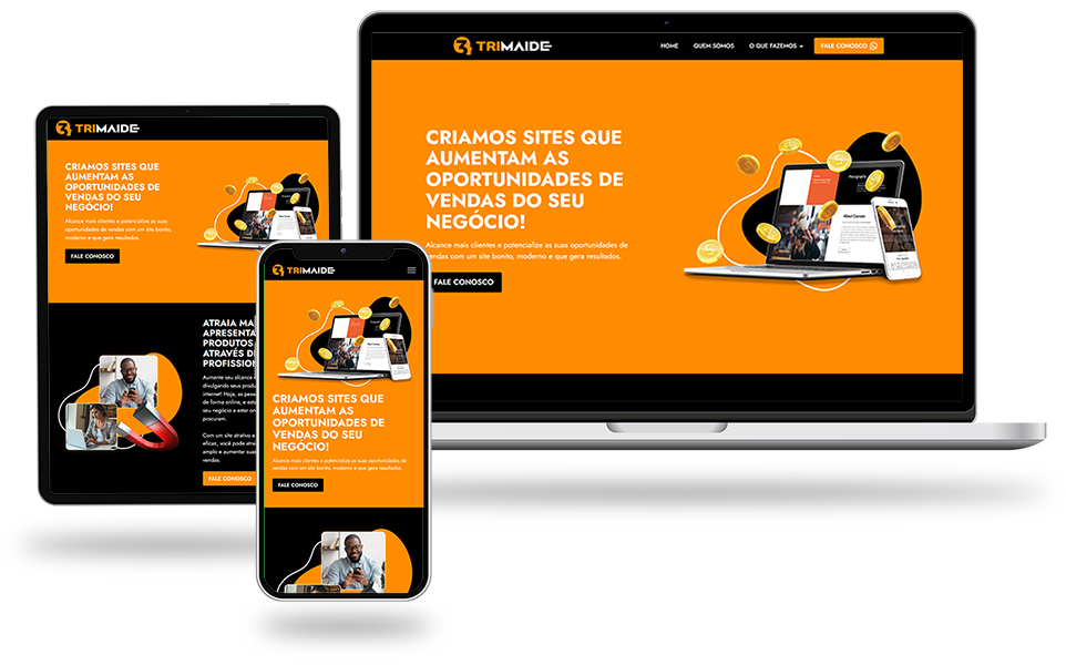SITE RESPONSIVO E OTIMIZADO PARA TODOS OS DISPOSITIVOS